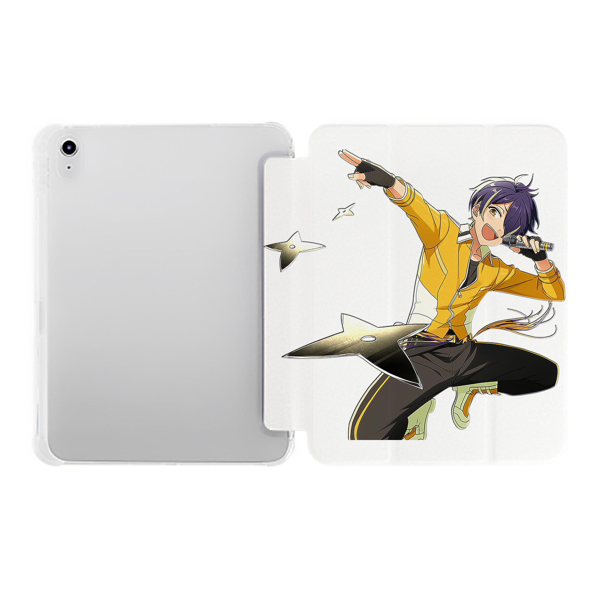 （画像用） あんさんぶるスターズ! Ensemble Stars IPad ケース ペン収納付き 三つ折りスタンド PUレザー×シリコン 対応機種9.5/10.5/10.9インチ